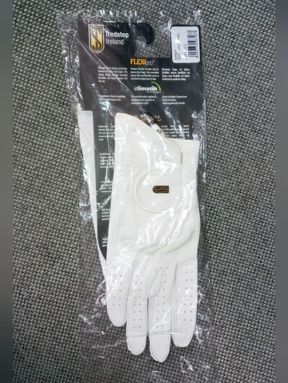 Tredstep Dressage Pro Gloves/Size 6.5/white/NWT